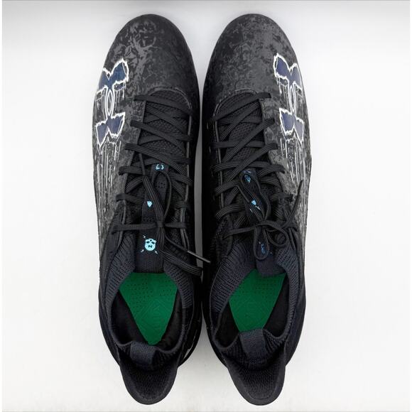 Under Armour Mens Blur Smoke Suede 2.0 MC Molded Football Cleat US 13 Black NWOB main image 4